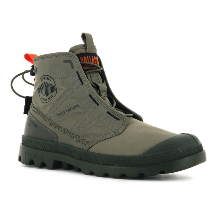 Dámské Boty Palladium Pampa Travel Lite Olivy Zelené | CZ GMI-70R